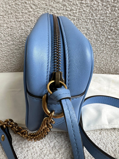 Gucci GG Blue Marmont Mini Shoulder Bag (RRP £1,360)