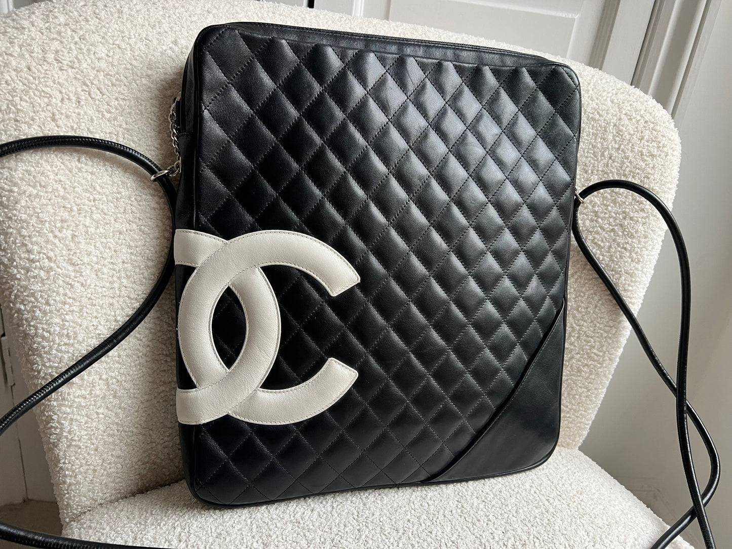 Chanel Black and White Cambon Line Large Crossbody