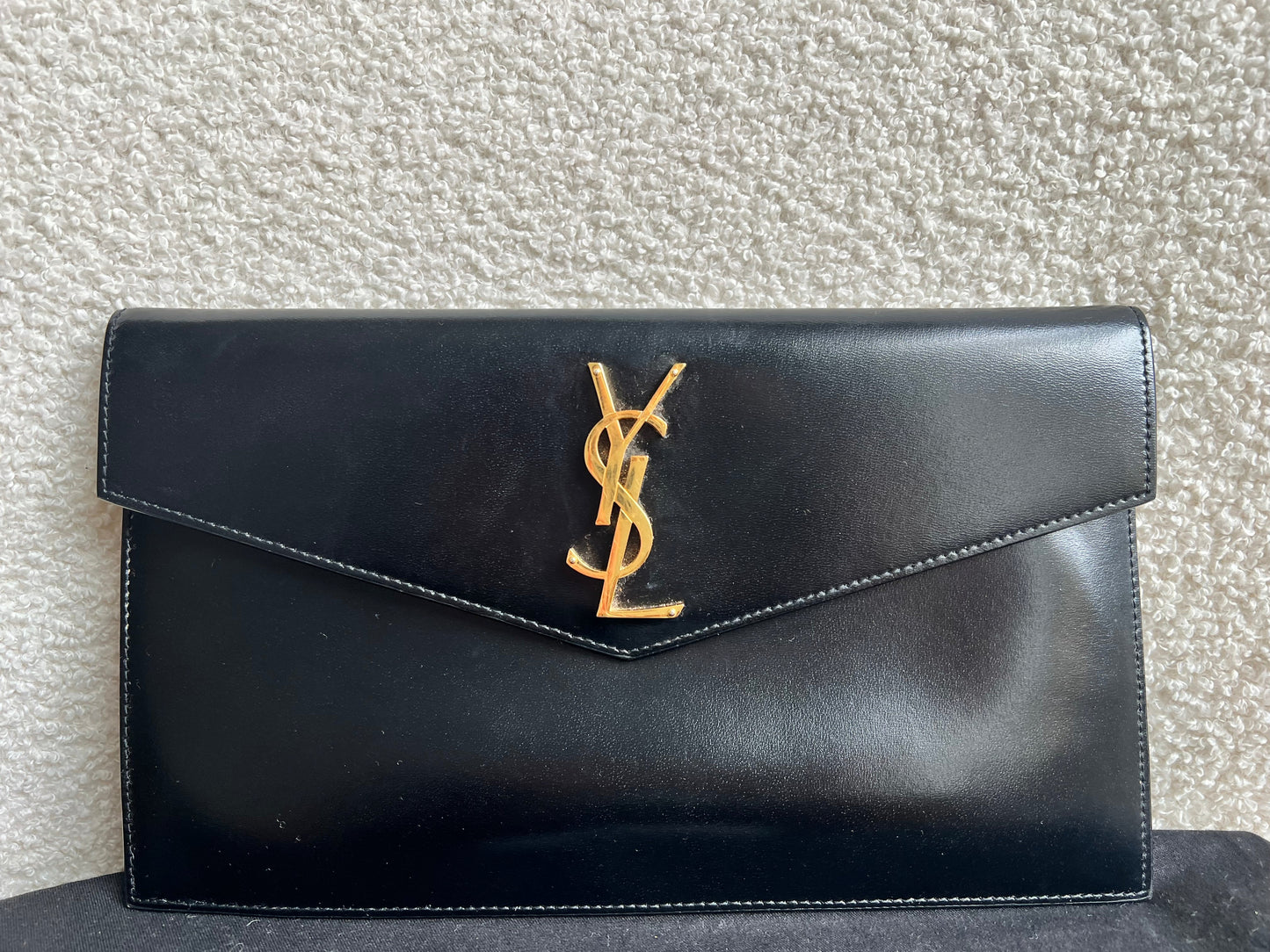 Yves Saint Laurent (YSL) Black Uptown Pouch Clutch (RRP £580)