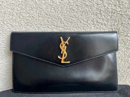 Yves Saint Laurent (YSL) Black Uptown Pouch Clutch (RRP £580)