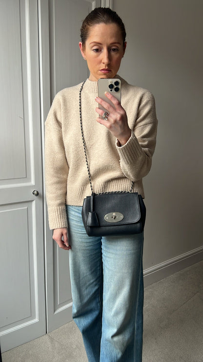 Mulberry Midnight Regular Lily with Silver Hardware (RRP £1095)