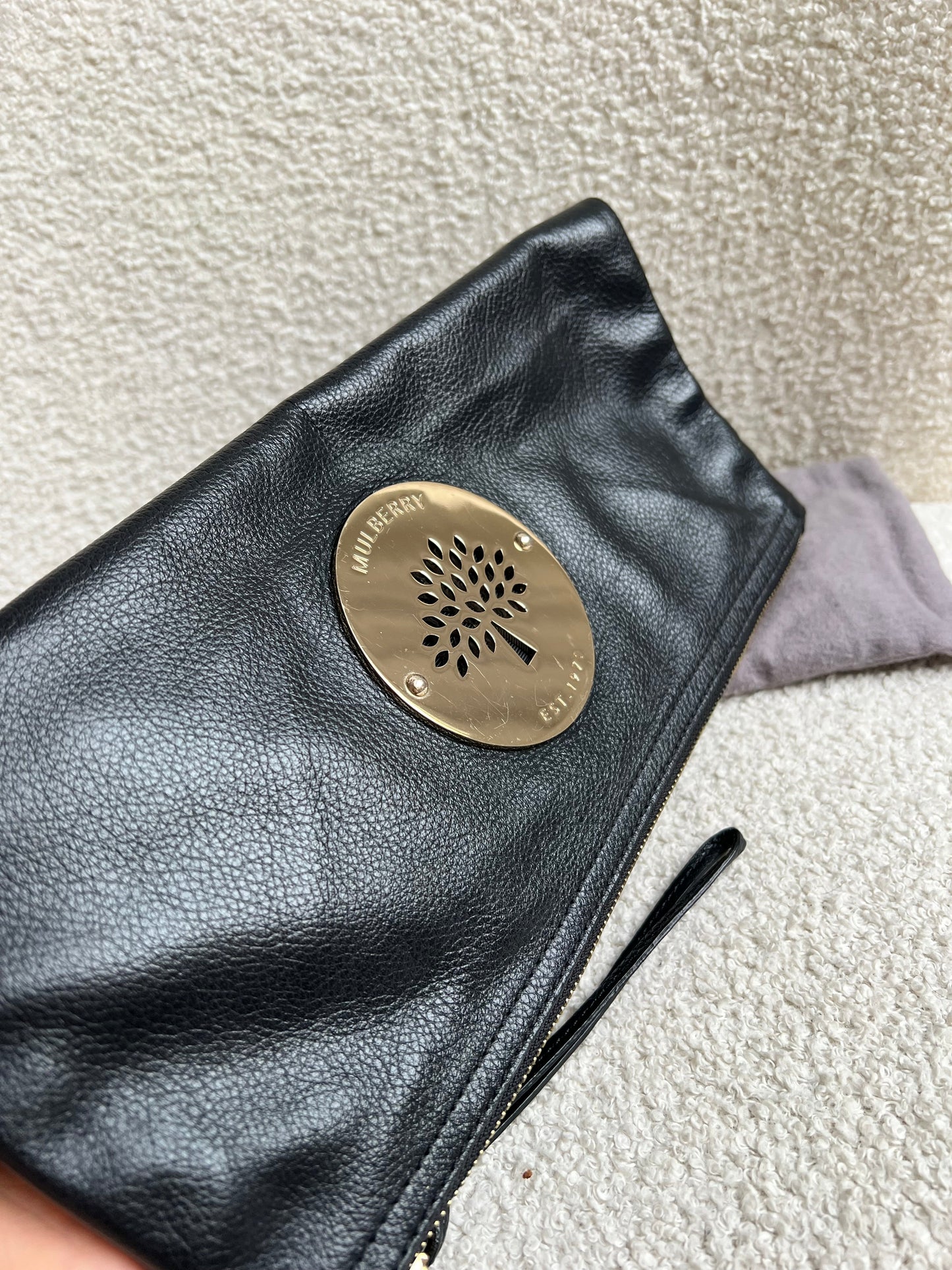 Mulberry Black Daria Clutch (RRP £550)