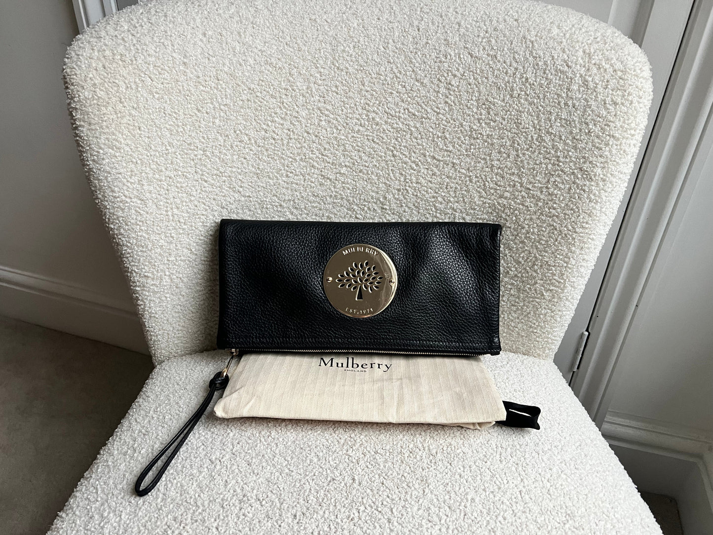 Mulberry Black Daria Clutch (RRP £550)
