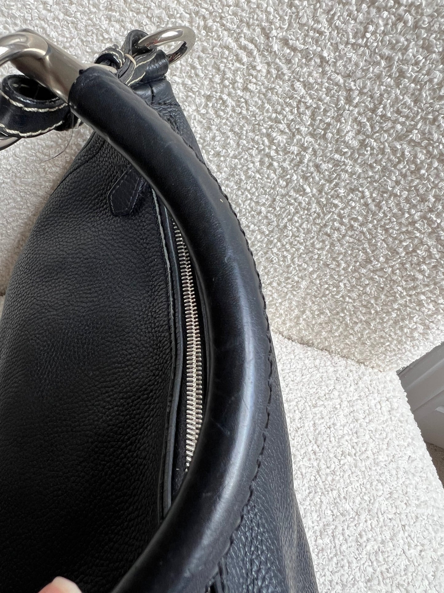 Prada Belted Zip Shoulder Bag Vitello Daino