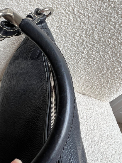 Prada Belted Zip Shoulder Bag Vitello Daino