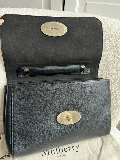 Mulberry Black Medium Lily with Gold Hardware (RRP £1195)