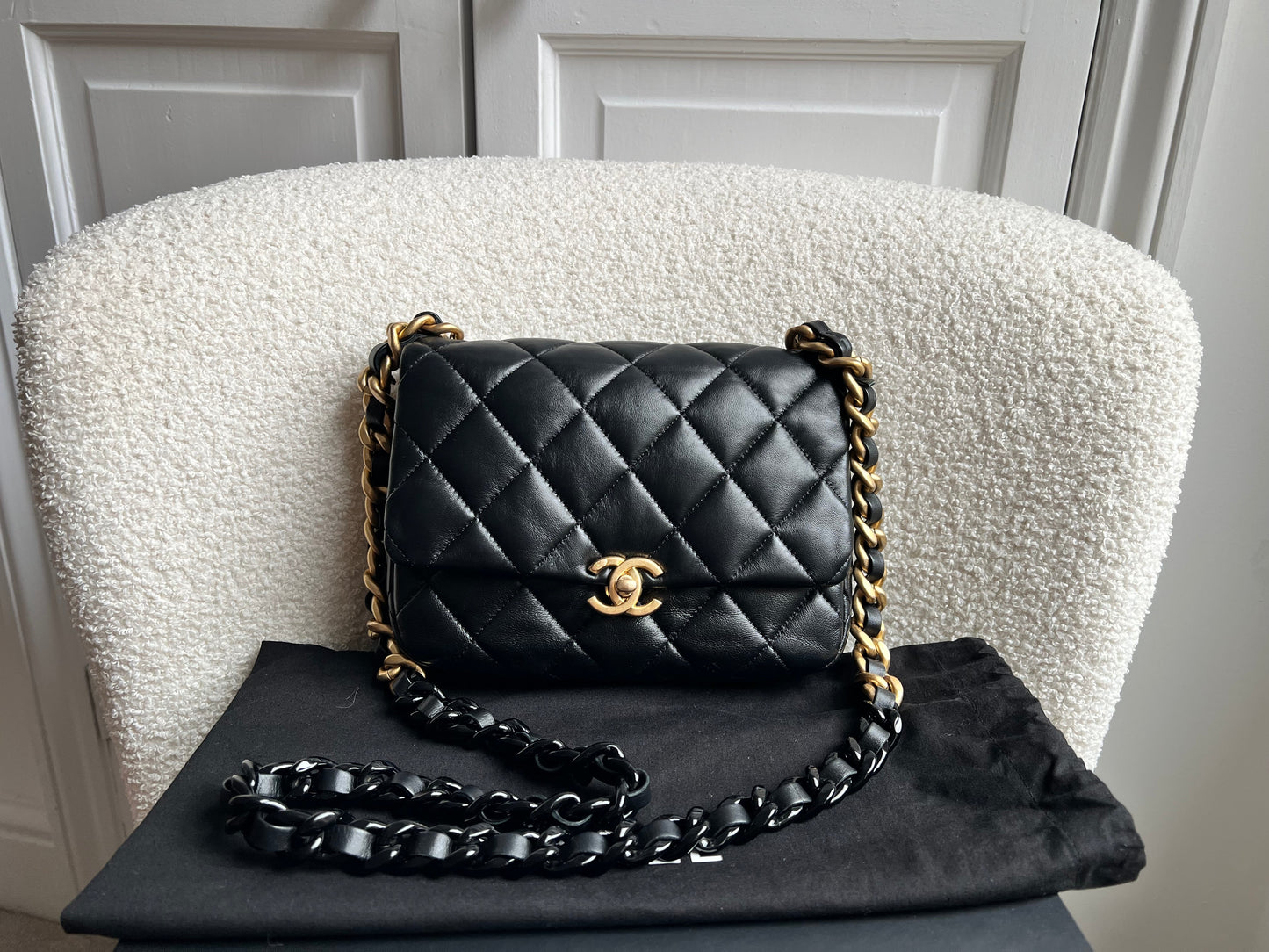 Chanel Candy Chain Mini Flap in Black Lambskin
