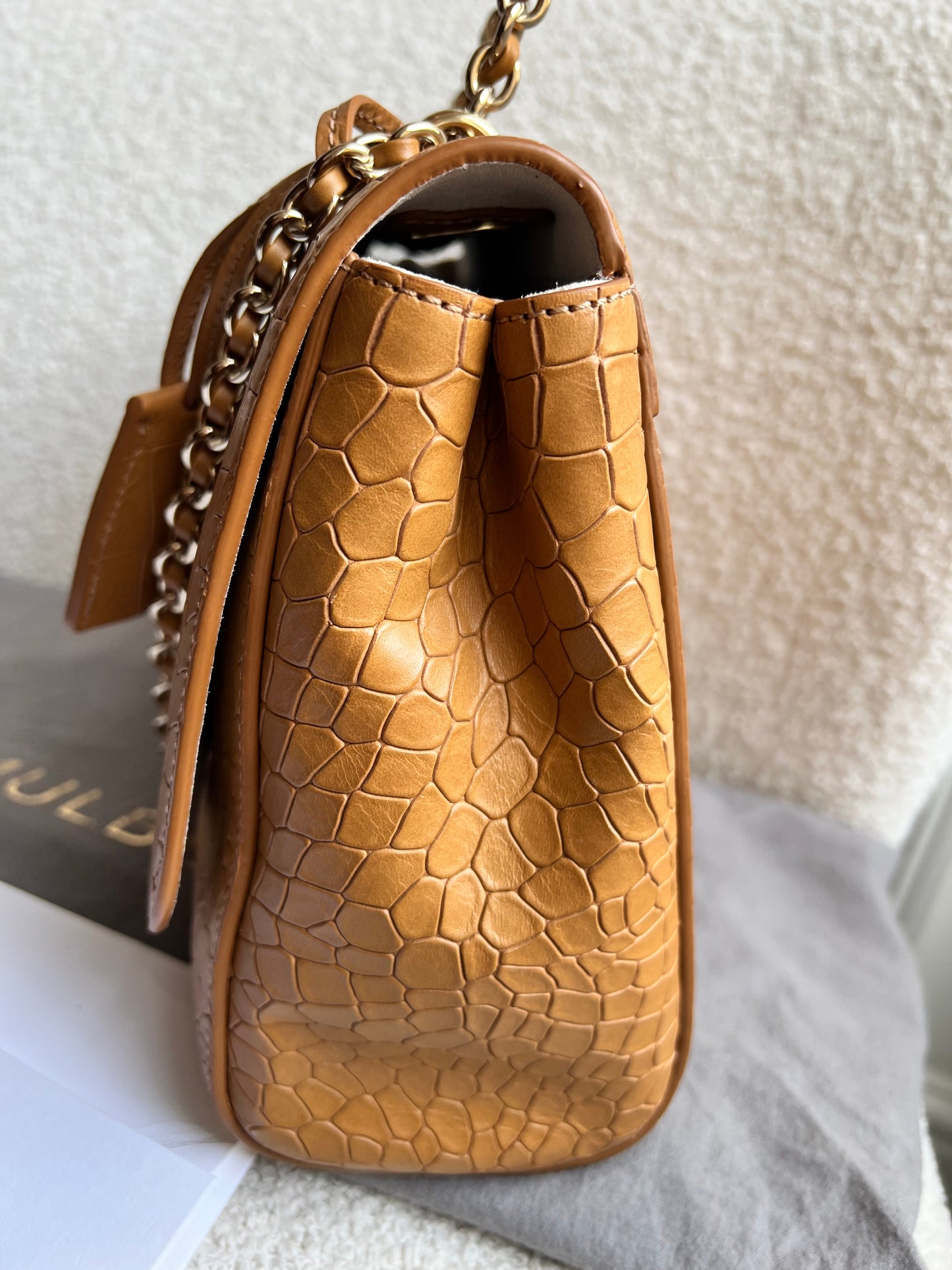 Mulberry Biscuit Brown Croc Medium Lily