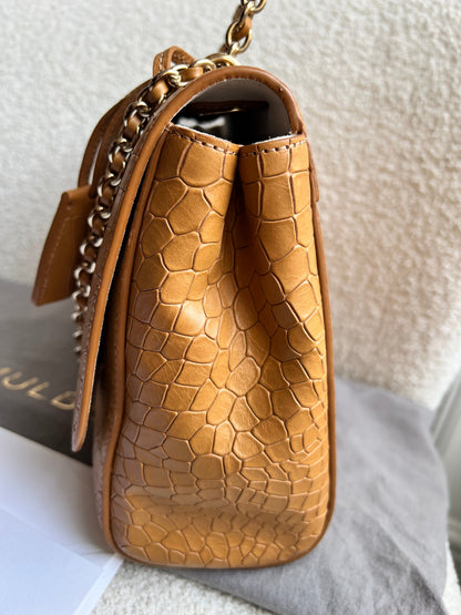 Mulberry Biscuit Brown Croc Medium Lily