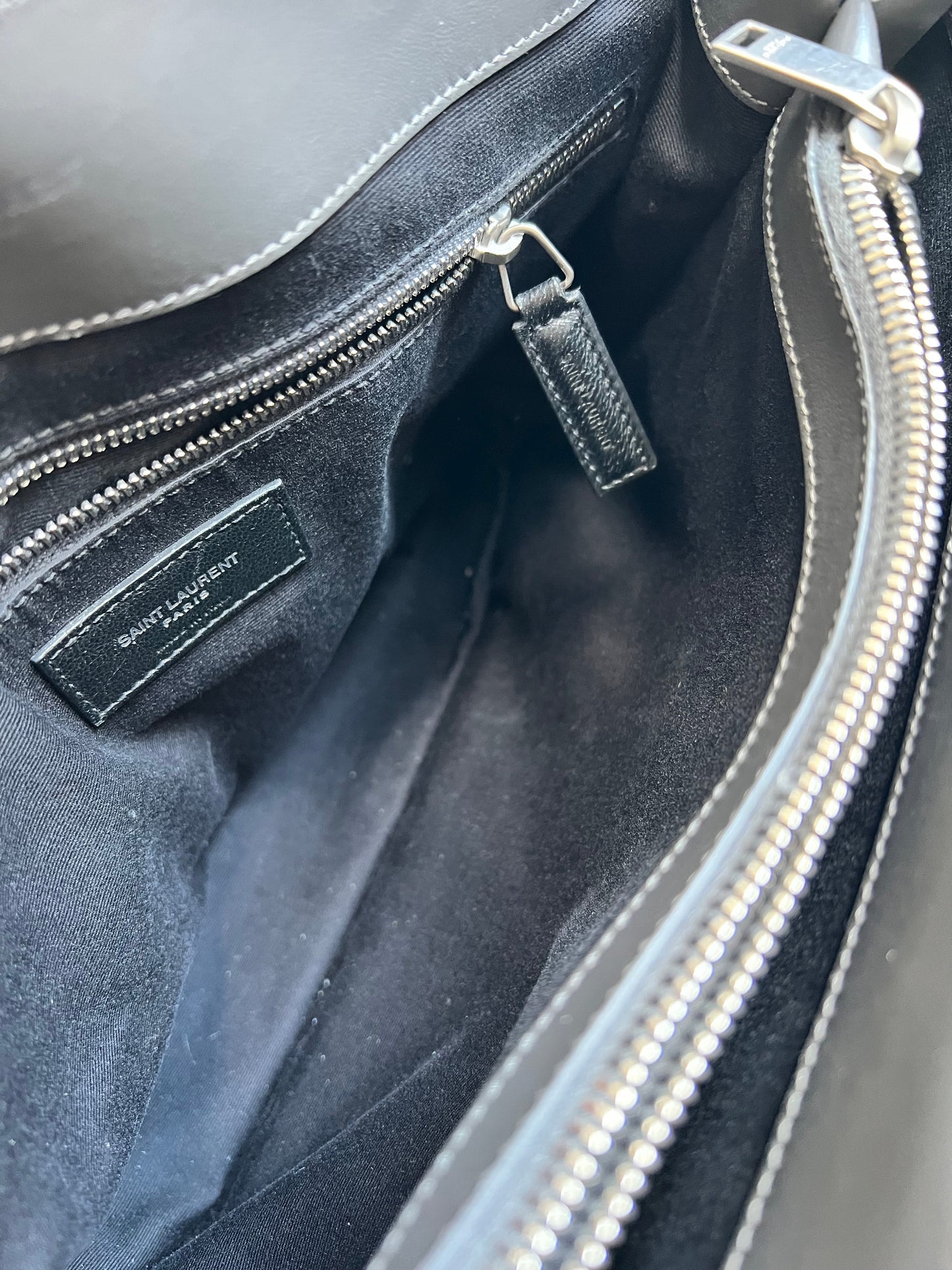 Yves Saint Laurent (YSL) Medium Grey Lou Lou Silver Hardware