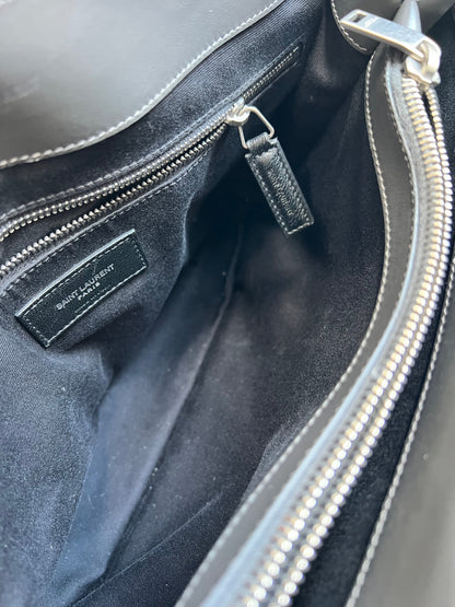 Yves Saint Laurent (YSL) Medium Grey Lou Lou Silver Hardware