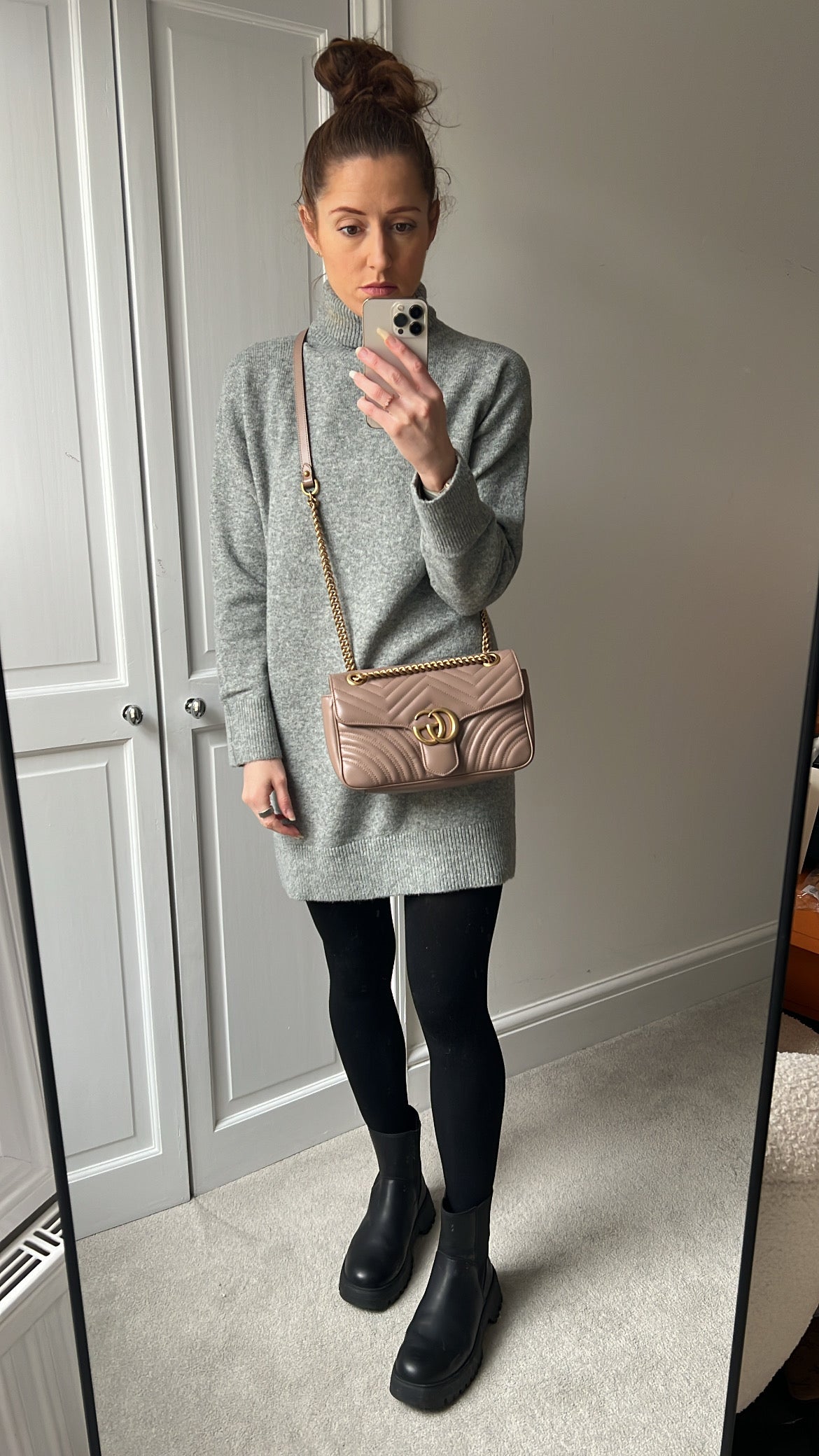 Gucci GG Dusty Pink Marmont Small Shoulder Bag (RRP £2070)