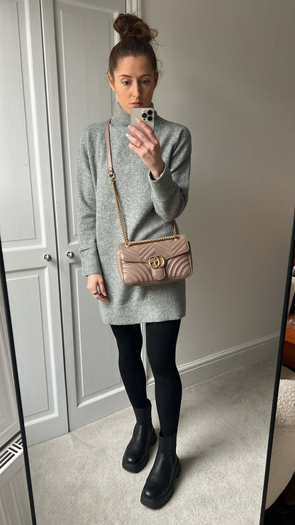 Gucci GG Dusty Pink Marmont Small Shoulder Bag (RRP £2070)