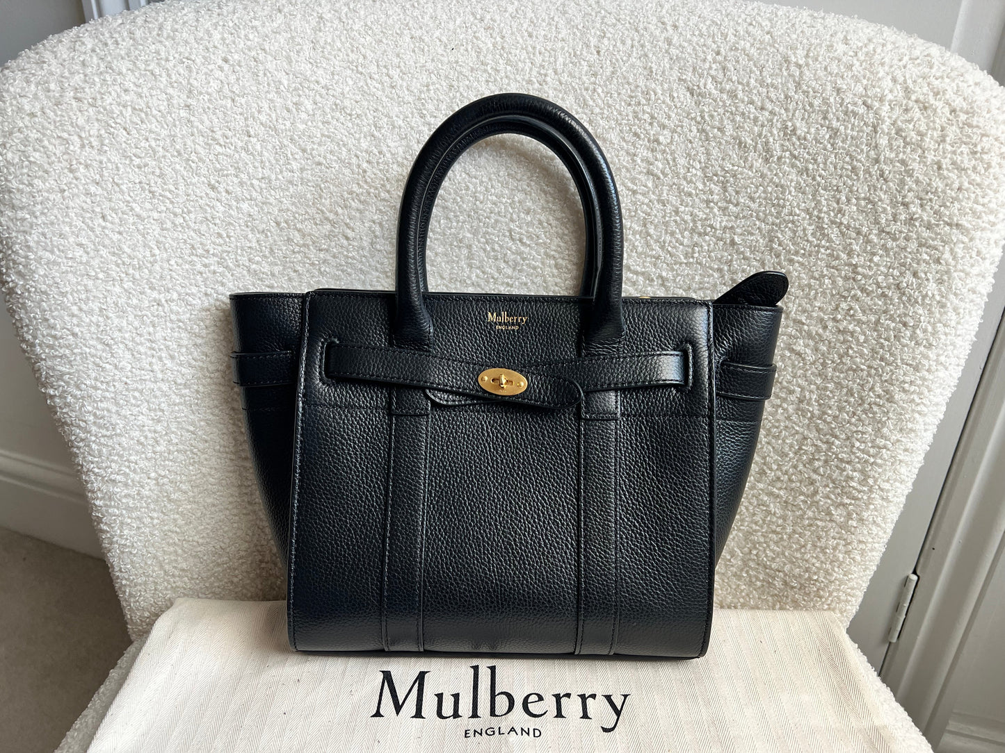 Mulberry Black Mini Zipped Bayswater (RRP £1095)