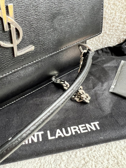 Yves Saint Laurent (YSL) Black Medium Sunset with Silver Hardware (RRP £1,950)