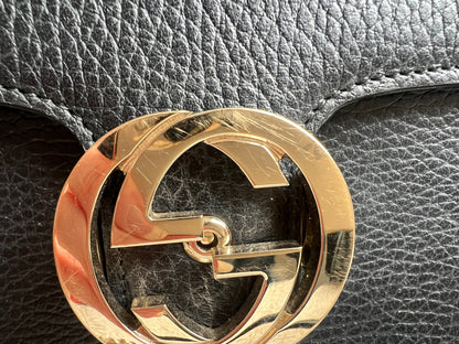 Gucci Interlocking GG Black Small Shoulder Bag