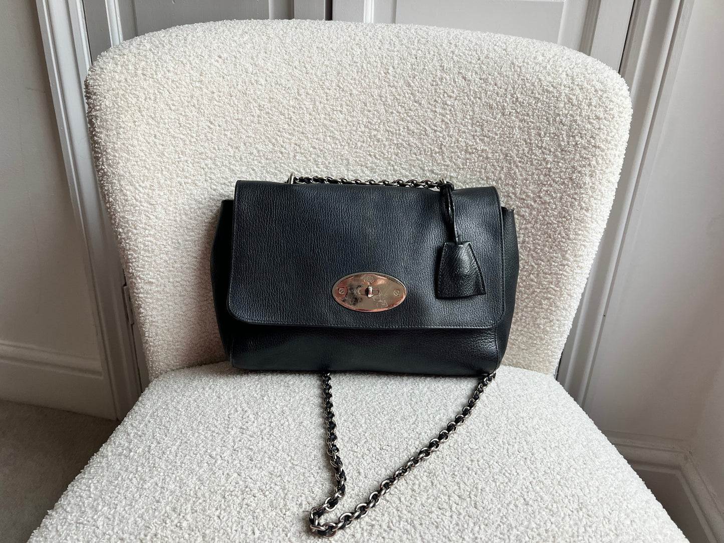 Mulberry Black Medium Lily with Silver Hardware (RRP £1095)