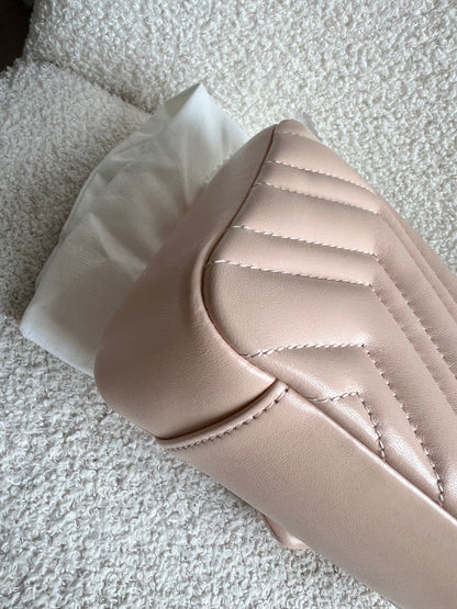 Gucci GG Pink Beige Marmont Mini Shoulder Bag (RRP £1,890)