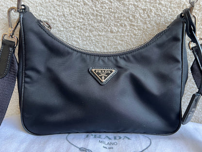 Prada Re-edition Black Nylon Shoulder Bag (RRP £1,500)