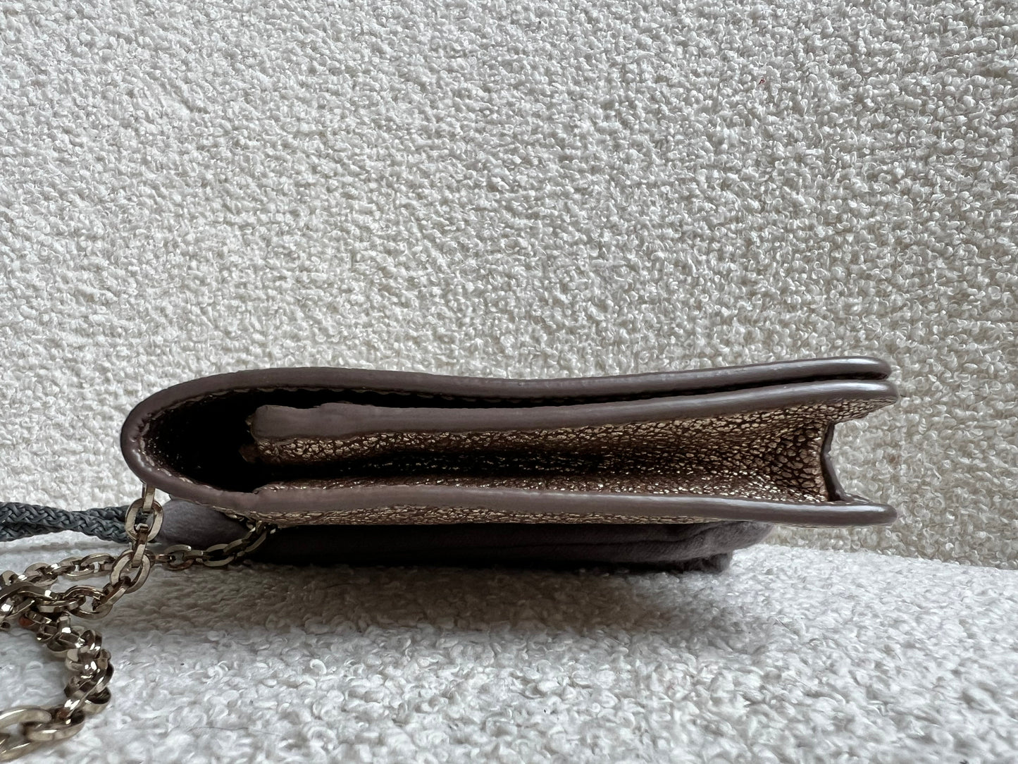 Mulberry Metallic Mushroom Bayswater Clutch (RRP £495)