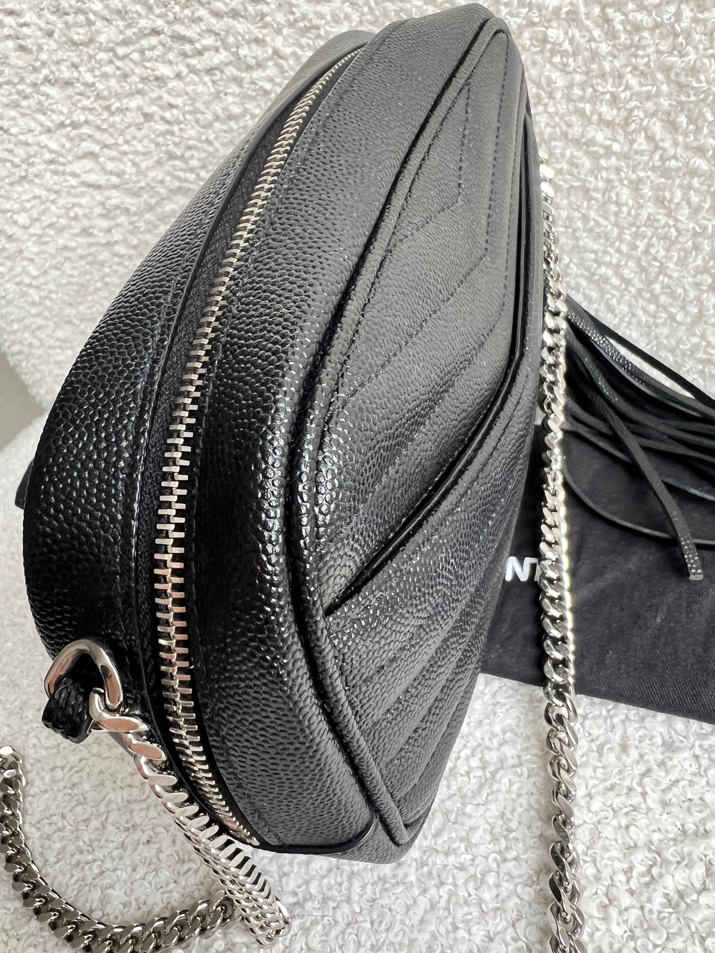 Yves Saint Laurent (YSL) Black Mini Lou Camera Bag (RRP £1285)