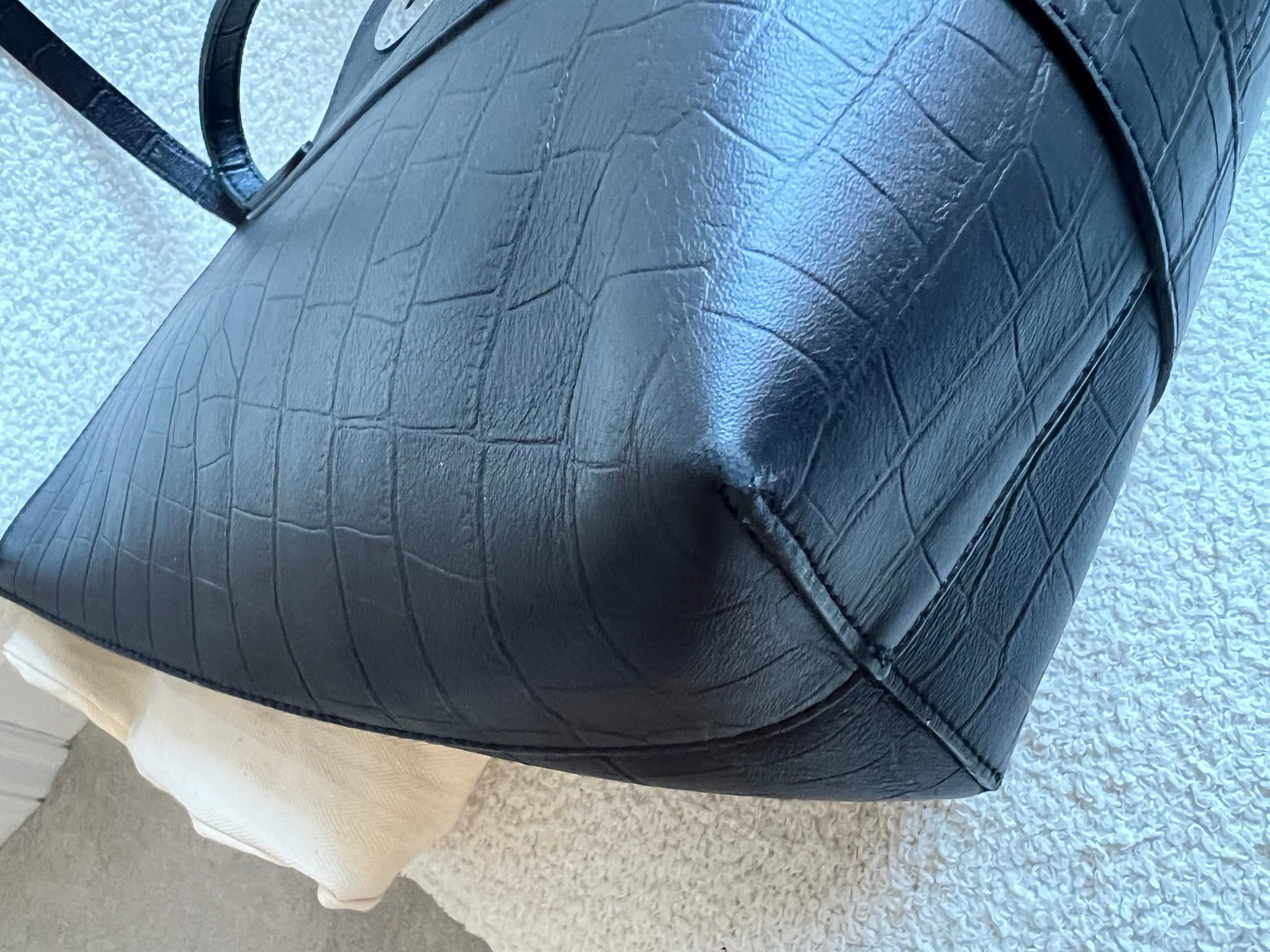 Mulberry Black Matte Croc Bayswater Tote (RRP £845)