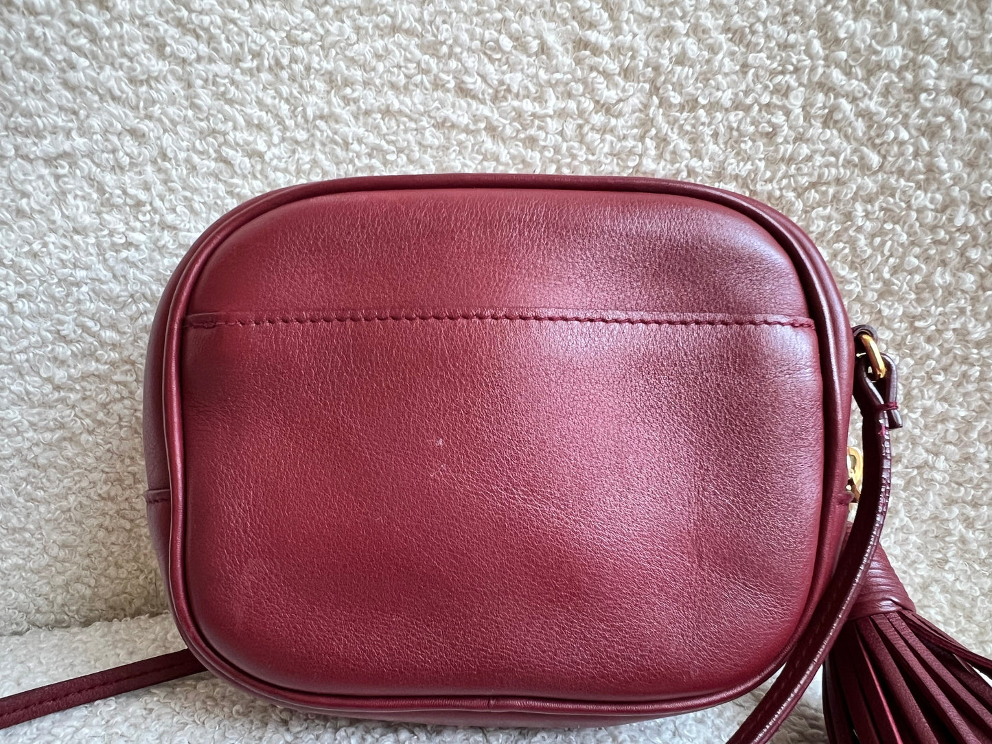 Yves Saint Laurent (YSL) Burgundy Blogger Camera Bag