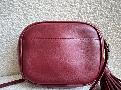 Yves Saint Laurent (YSL) Burgundy Blogger Camera Bag