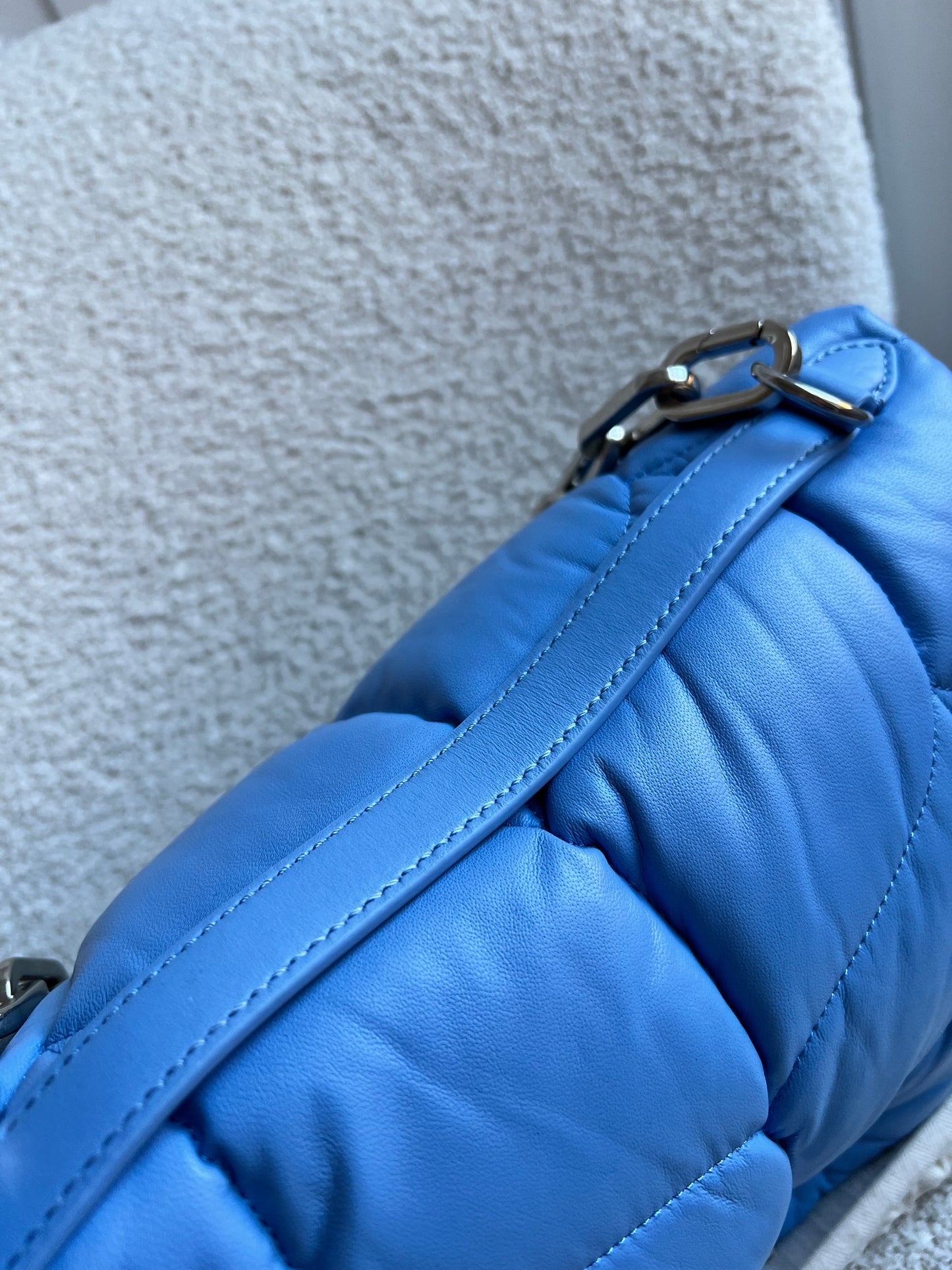 Mulberry Cornflower Blue Softie in Pillow Effect Nappa Leather (RRP £1650)