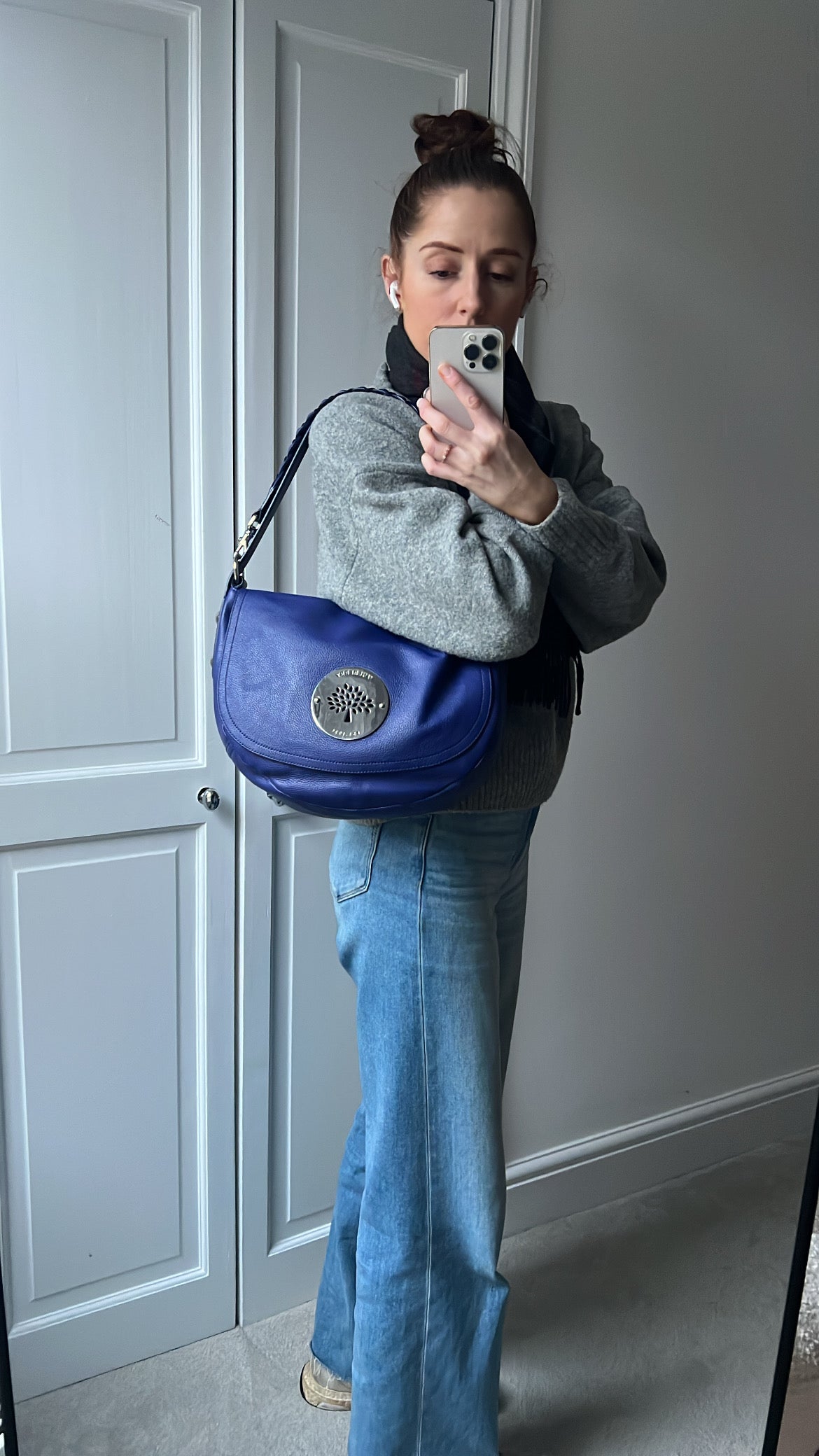 Mulberry Blue Daria Satchel (RRP £795)