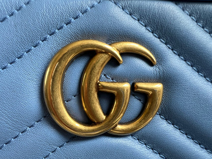 Gucci GG Blue Marmont Mini Shoulder Bag (RRP £1,360)
