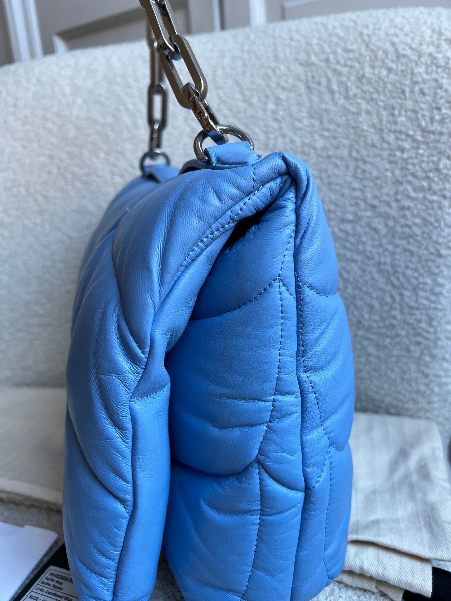 Mulberry Cornflower Blue Softie in Pillow Effect Nappa Leather (RRP £1650)