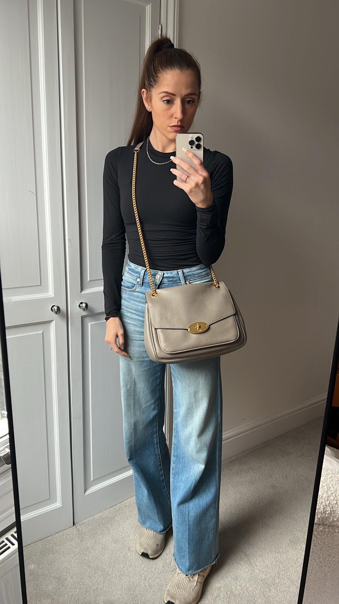 Mulberry Solid Grey Darley Shoulder Bag (RRP £1095)