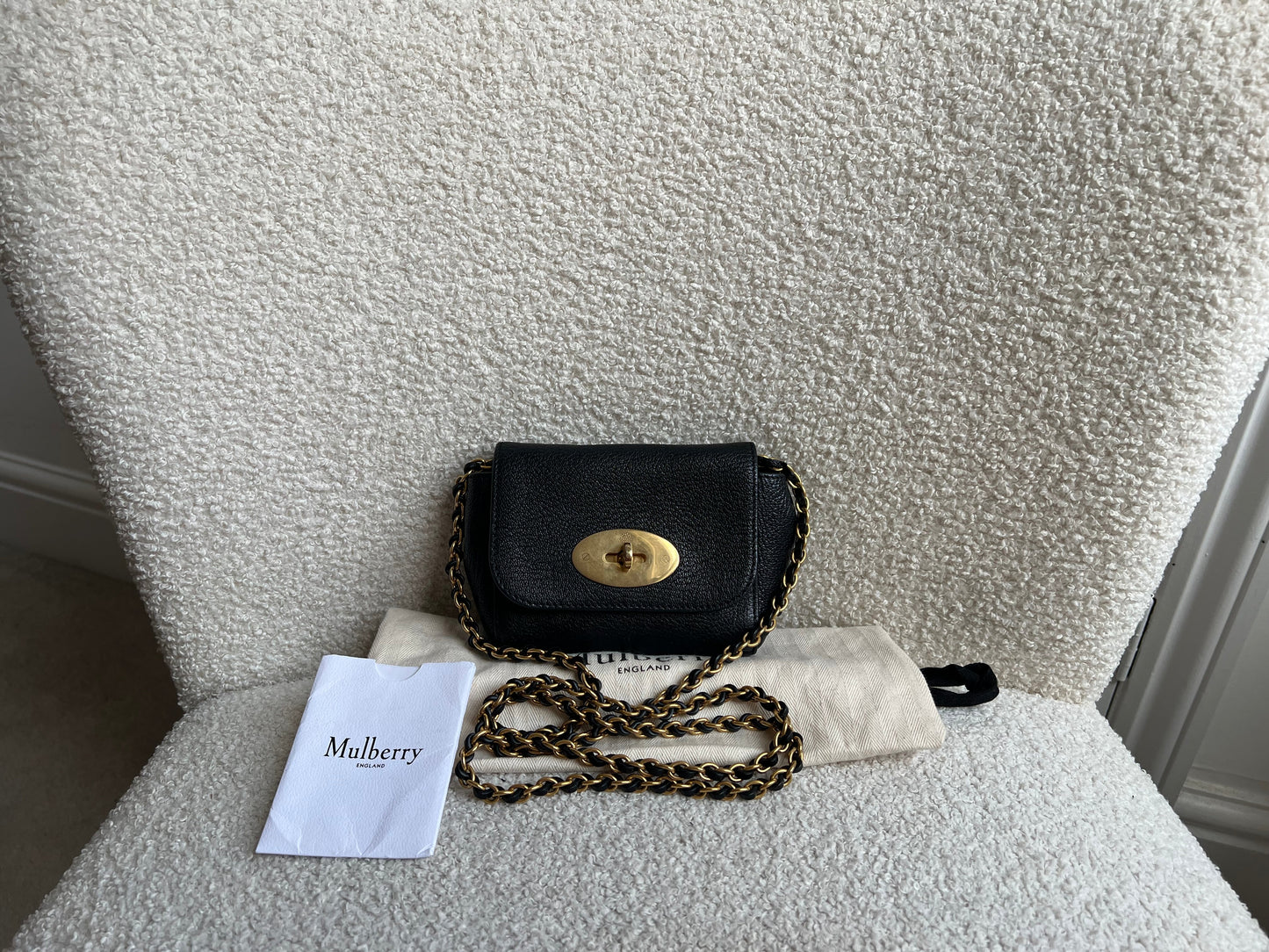 Mulberry Black Mini Lily with Gold Hardware (RRP £395)