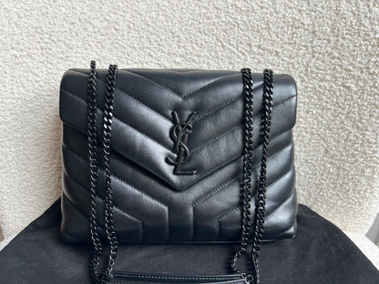Yves Saint Laurent (YSL) Black on Black Small Lou Lou (RRP £1,940)