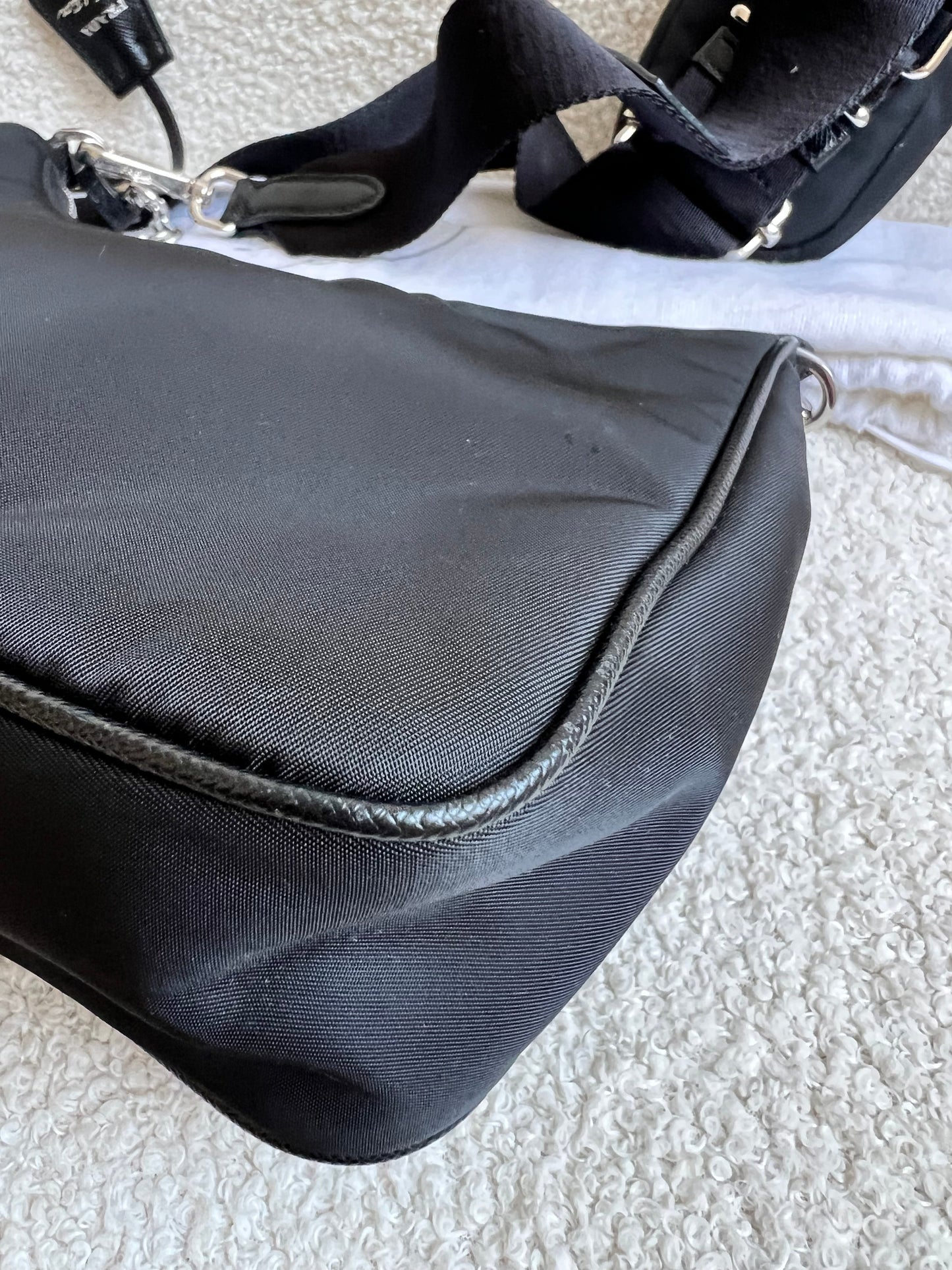 Prada Re-edition Black Nylon Shoulder Bag (RRP £1,500)