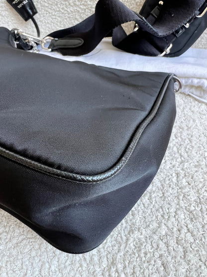 Prada Re-edition Black Nylon Shoulder Bag (RRP £1,500)