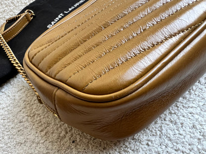 Yves Saint Laurent (YSL) Toffee Beige Mini Lou Camera Bag (RRP £1285)