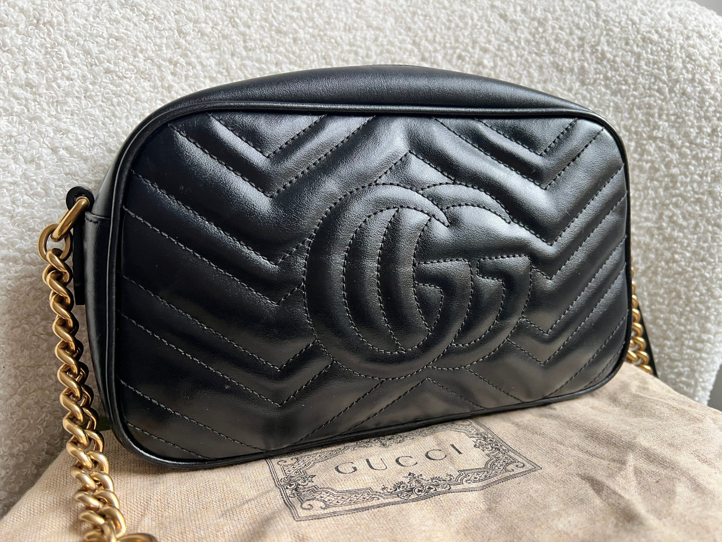 Gucci GG Black Marmont Small Shoulder Bag (RRP £1440)