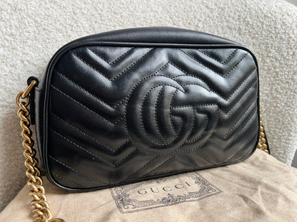 Gucci GG Black Marmont Small Shoulder Bag (RRP £1440)