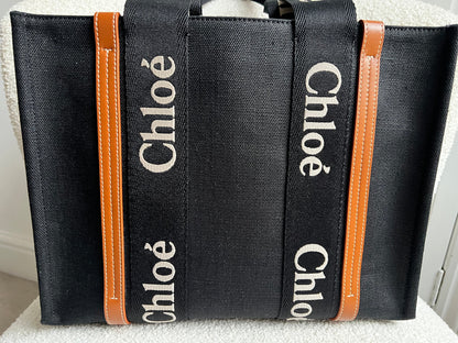 Chloe Medium Black Woody Tote Bag (RRP £990)