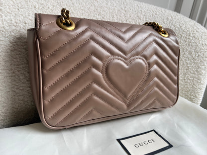 Gucci GG Dusty Pink Marmont Small Shoulder Bag (RRP £2070)