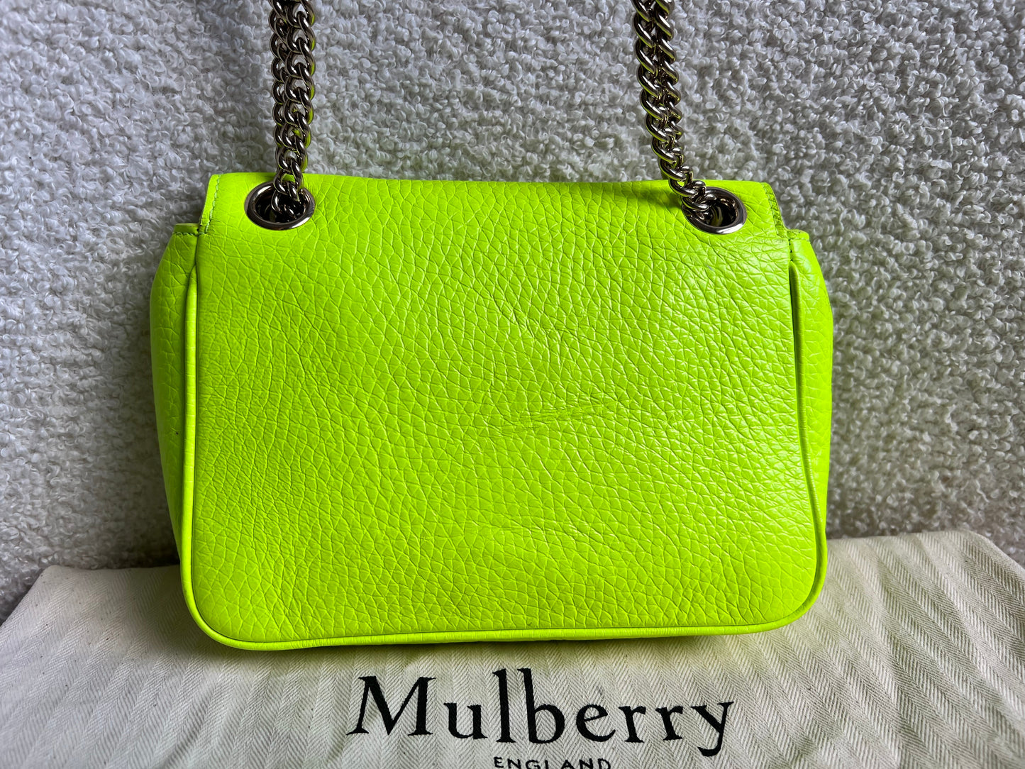Mulberry Neon Yellow Mini Darley Shoulder Bag (RRP £725)