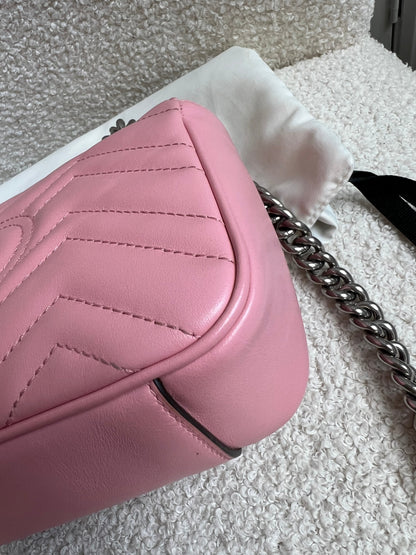 Gucci GG Pale Pink Marmont Mini Shoulder Bag (RRP £1,890)
