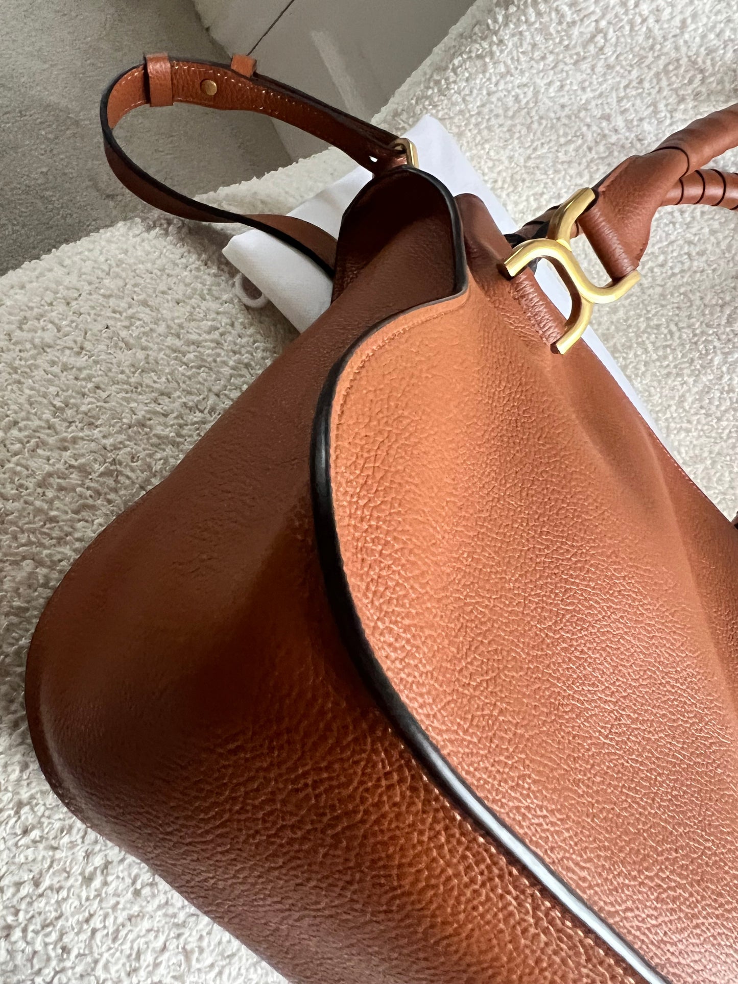 Chloe Medium Marcie Double Carry Bag in Tan (RRP £1890)