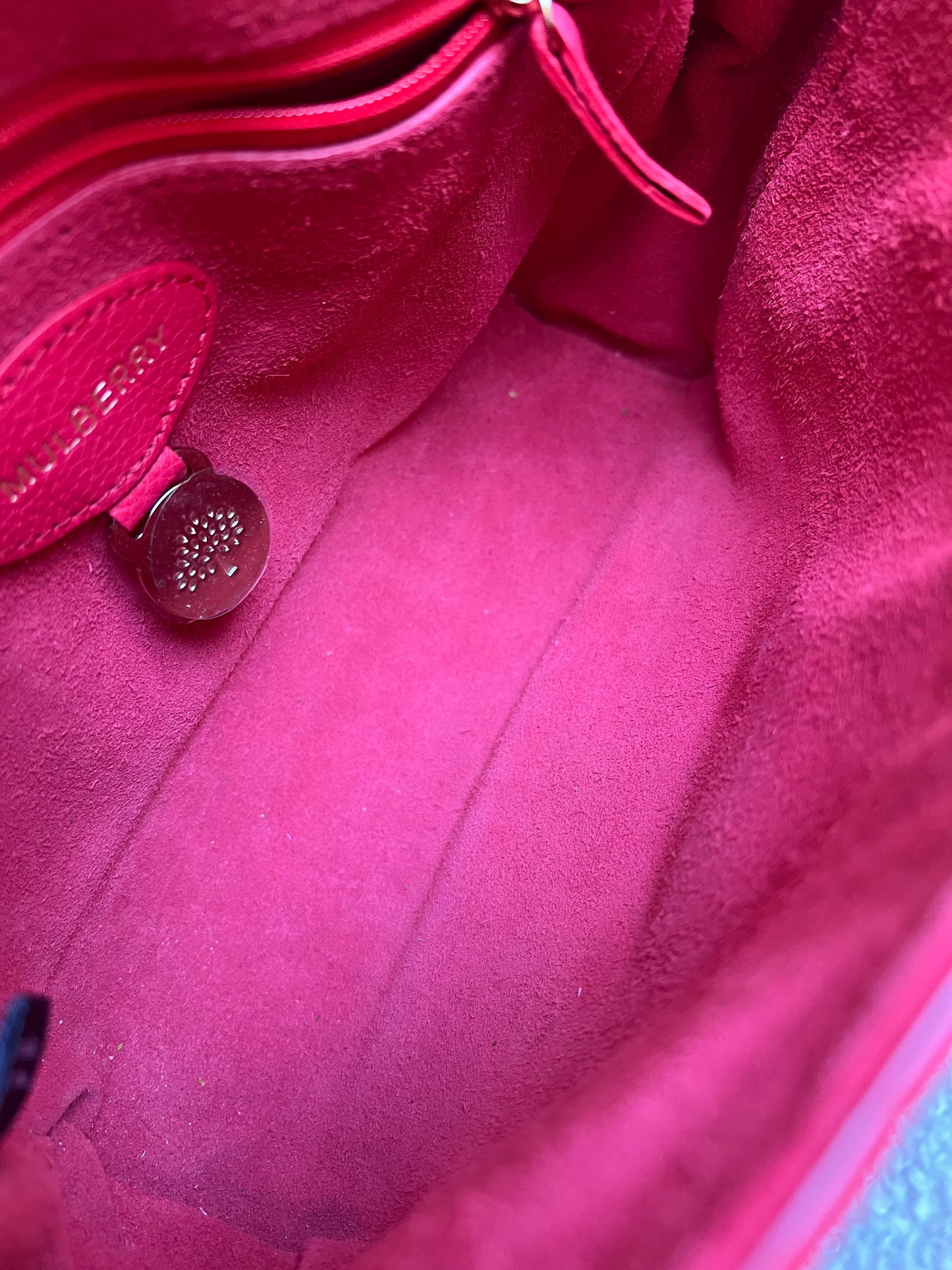 Mulberry Hibiscus Red Regular Lily with Gold Hardware (RRP £995)