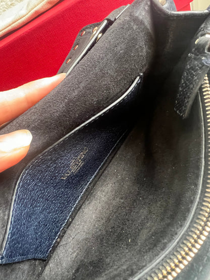 Valentino Garavani Navy Blue Rockstud Crossbody