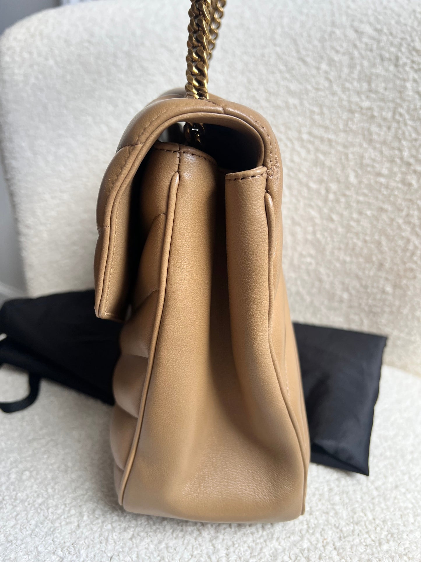 Yves Saint Laurent (YSL) Medium Natural Tan LouLou (RRP £2145)