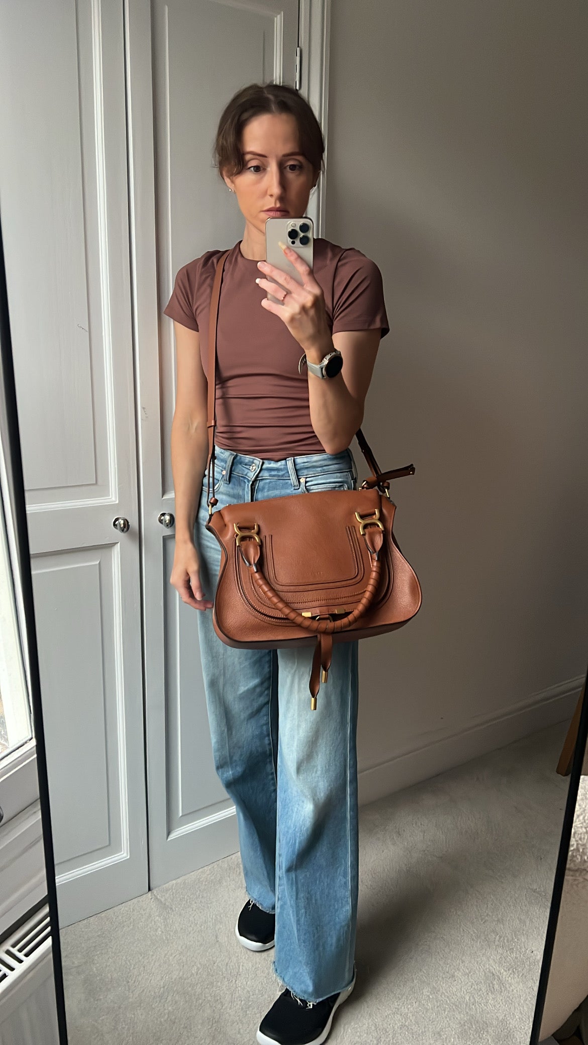Chloe Medium Marcie Double Carry Bag in Tan (RRP £1890)