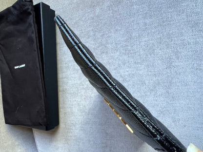 Yves Saint Laurent (YSL) Black Cassandra Zip Pouch (RRP £365)